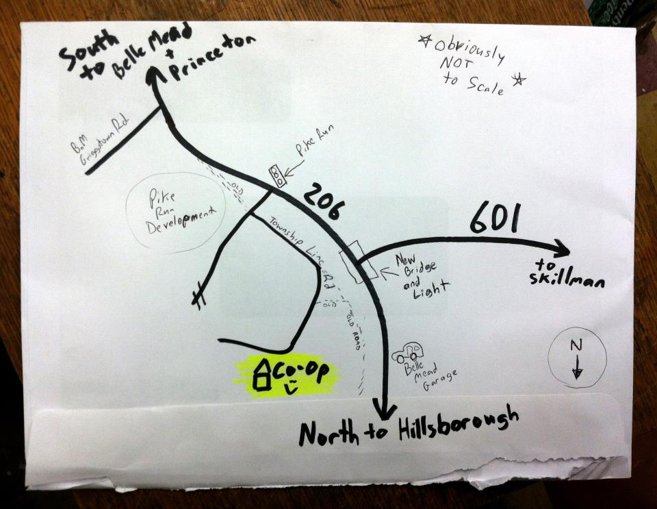 206 and 601 Intersection Map